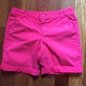Gap size 0 pink Boyfriend roll up Shorts cotton